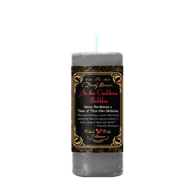 Wicked Witch Mojo Halloween As the Cauldron Bubbles Candle